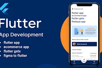 develop modern ecommerce app in flutter with getx, firebase and apis