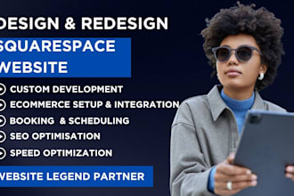 custom squarespace website design landing page business website redesign booking