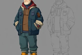 design custom 2d game characters for your game or project