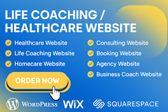 design a life coaching, consulting, business website on wordpress and wix