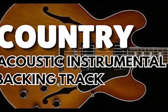 create a custom acoustic country instrumental or backing track