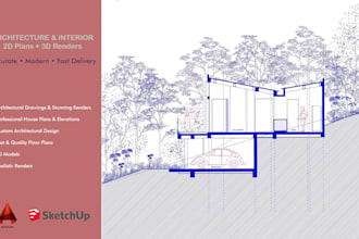 draw a layout plans and elevations and architecture drawings