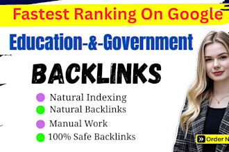 create 102 education and government google indexable link building backlinks