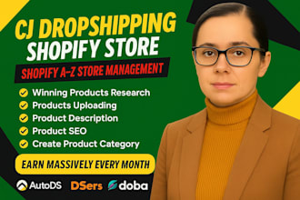 add winning product upload shopify store via cj dropshipping dser autods zendrop