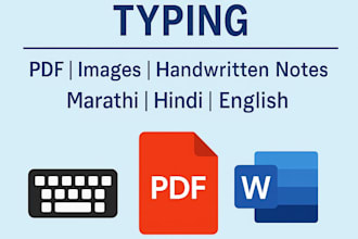 do fast and accurate typing from scanned images, PDF or handwritten files