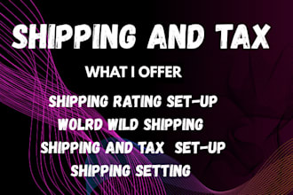 setup shopify shipping and tax setup fix shopify shipping duties and bugs, VA