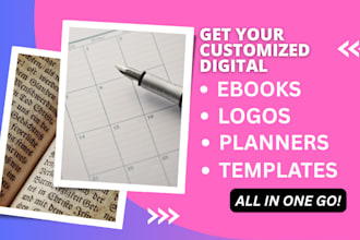 professionally design ebooks templates and planners for you
