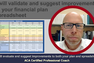 review your finance spreadsheet and provide feedback