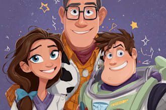 do disney cartoon portrait
