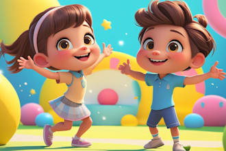 create 3d pixar style cartoon character or ai art