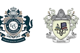 luxury vintage heraldic coat of arms and family crest logo
