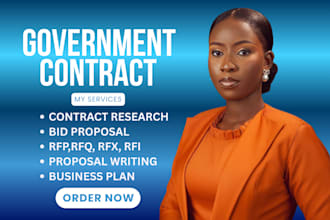 write government contract proposal, design government contract, rfq rfp rfi
