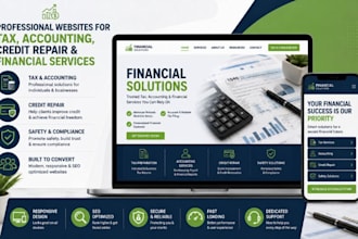 design tax finance website tax accounting website credit repair safety website