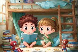 draw magical illustrations for children books