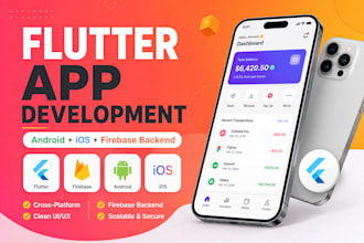 develop a flutter app for android and ios