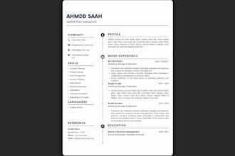 design a modern resume or CV for students and freshers