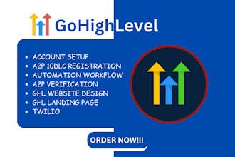 a2p 10dlc twilio ghl automation workflow landing page website a2p 10dlc setup