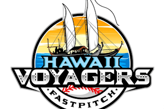 create a modern softball logo with any copyrights