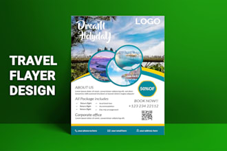 do modern, professional  tour and travel flyer design