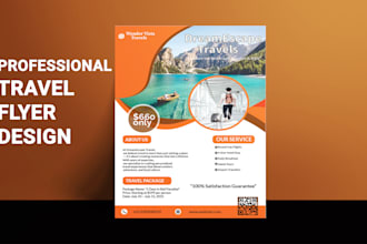 do modern, professional  tour and travel flyer design