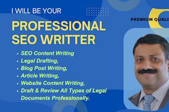 write SEO legal blog articles and website content