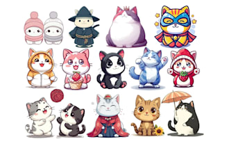 design cute character kawaii cartoon, logo, mascots or any graphic