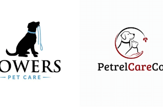 do modern animal dog pet care veterinary logo