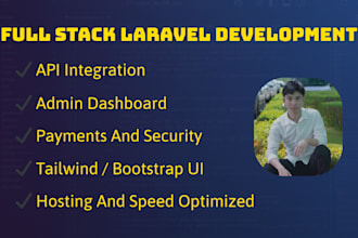 develop full stack laravel web app with frontend and backend