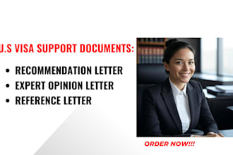 help you get expert letters for eb2niw eb1 eb1a o1 visa