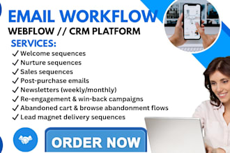 setup email sequence newsletters for gohighlevel klaviyo hubspot marketing crm