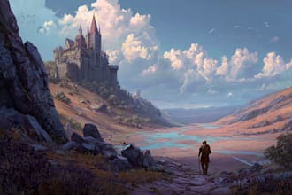 paint concept art, fantasy landscapes, background scenes
