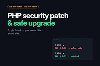 patch php2shell, upgrade PHP and fix bugs on your website