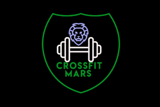 design powerful cross fit gym logo