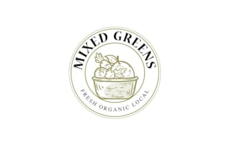 design hip attract healthy eating organic loving logo