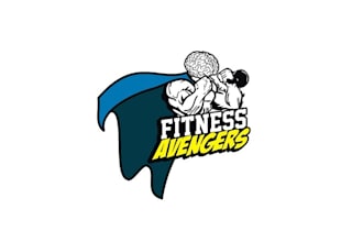design mental muscle superhero logo