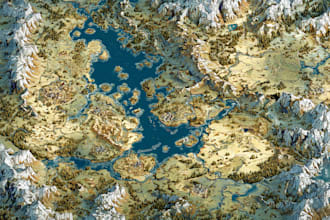 craft a hand drawn map of your fantasy world