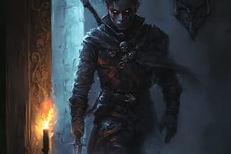 draw horror character illustration