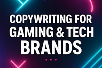 website copywriting for gaming or tech brands
