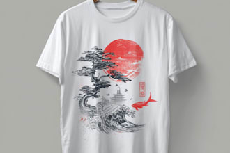 design cyberpunk japanese streetwear t shirt and hoodie