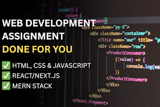 do web development assignments in mern stack, nextjs, or raw HTML CSS js