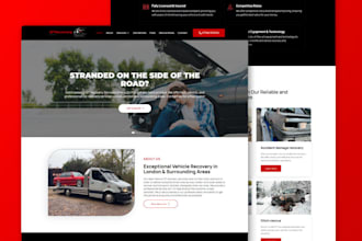 develop roadside assistance website, auto parts website, emergency website
