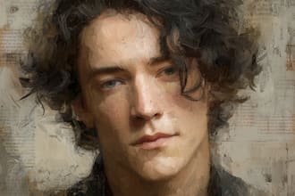 draw digital oil painting portrait