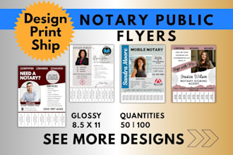 design print ship notary public flyers