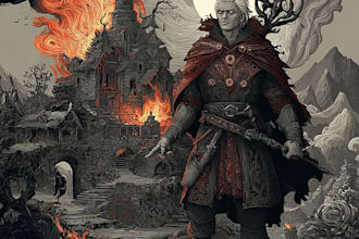 do a dnd and d and d character art illustration for you