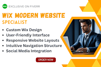 build mobile responsive, user friendly modern, custom wix website for business