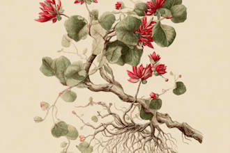 draw botanical illustrations of flowers, plants and fruits