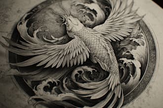 make custom anime manga tattoo design