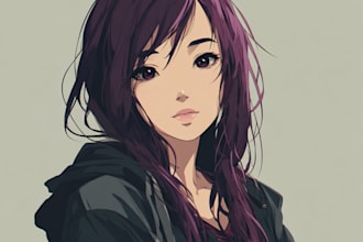 design highest quality anime character art