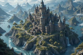 create a high quality fantasy map