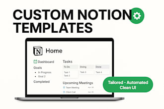 design a custom notion template and automation planner workspace